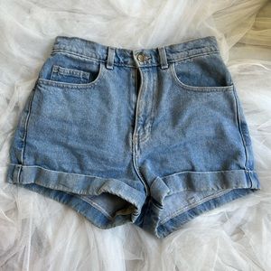 American Apparel High waist denim short